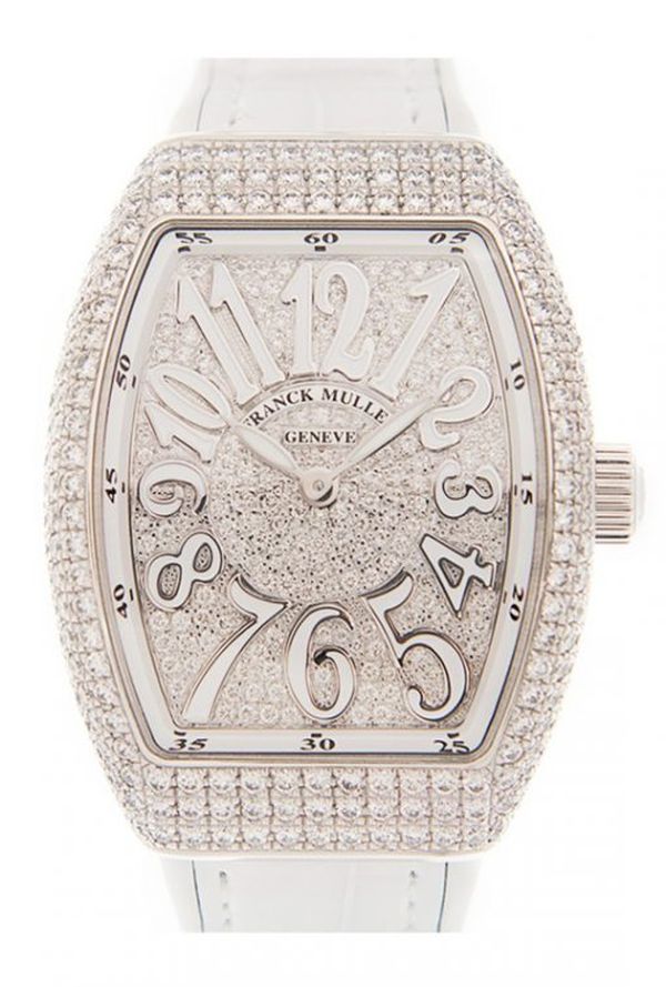 Đồng hồ nữ Franck muller V32 Thụy Sĩ full đá màu bạc cao cấp